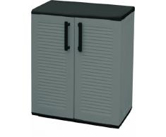 Art Plast E71/B Armadio basso da esterno, economico, 68 x 37 x 84 cm, grigio/nero
