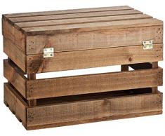 decowood Handmade antico Cassapanca, Legno, Marrone, 49Â x 30.5Â x 33Â cm