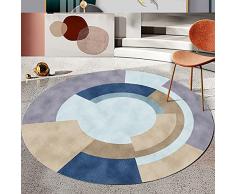 Tappeto da salotto grande lavabile rotondo antiscivolo cristallo velluto tappeto extra large per soggiorno moderno tappeto tappeto tappeto per arredamento casa 160 x 160 cm