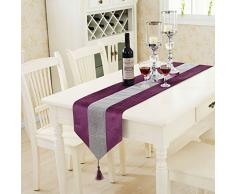 DegGod il nuovo diamante lusso moda tabella bandiera classico tavolino panno ristorante pasto bandiera piedi del letto panno tovaglia ( dimensioni : 32*185cm ) -- porpora
