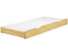 Erst-Holz Cassettone Letto per I Nostri Letti a Castello 90x200 in Pino con Materasso 90.10-S7M