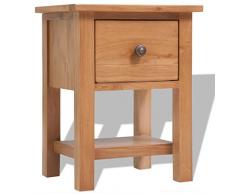 SKM Comodino 45x35x40 cm in Legno Massello di Recupero
