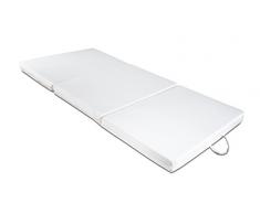 EvergreenWeb - Materassino Futon Pieghevole salvaspazio, Materasso Singolo in Waterfoam Sfoderabile in Tessuto Anallergico e Traspirante Alto 9 cm FUTON Easy (97x200)