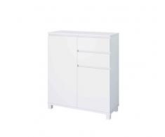 AVANTI TRENDSTORE Comò scarpiera Bardi in legno laminato colore bianco lucido, armadio basso per ingresso. Dimensioni: LAP 91x104x37 cm