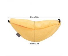 Letto per criceto di banana Amaca a castello Letto a castello per animali domestici Piccolo nido per animali domestici (Yellow)