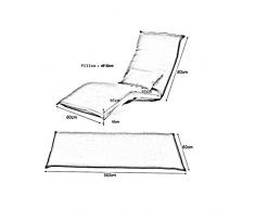 Sunny Lounge Divano-letto Pieghevole Piano Regolabile Lounger Sleeper Materasso Futon Sedia Della Sede Di W/Cuscino (Colore : Fruit green)
