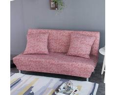 Monba Lino Modello Divano Letto futon Cover Pieghevole Senza braccioli Completo di Fodera per Living Room, Poliestere, Red Brown, L:160-190cm