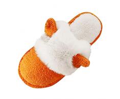 KEIZHUONIQIU Pantofole da uomo soffici da donna con letto, pantofole per ospiti, lavabili, Arancione 1., 38 EU