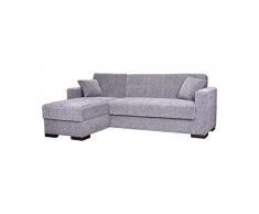 Arredo Stock Divano letto angolare con penisola reversibile, 227x77x175 cm (Grigio)