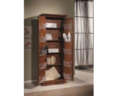 Estea Mobili - MOBILE ARMADIO LEGNO SCARPIERA 2 ANTE ARTE POVERA COLORE NOCE DISPENSA X SCARPE - 882