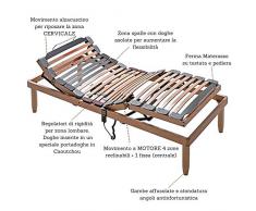Evergreenweb - Rete Elettrica Singola 80x190 Ortopedica con Alzata Motorizzata Base Letto a Doghe in Legno Rinforzata, Piedi Smontabili, Pieghevole 4 Zone Regolatori di Rigidità, Detraibile Offerta !