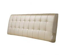 cuscino da Comodino Europeo da Comodino Schienale Lombare Federa in Cuoio Sintetico 5 Dimensioni - per Letti Senza testiera (Colore : Champagne, Dimensioni : 120 * 10 * 60cm)