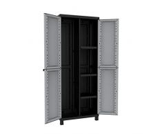 Terry Black 3680 Armadio 2 Ante Twist Plus 3680B, Grigio/Nero, 68 x 39 x 170 cm