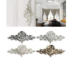 2021 Nuova maniglia della porta della maniglia dellarmadio in oro rosa antico Maniglia del cassetto del cassettone dellarmadio-Argento antico