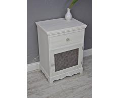 Comodino Rose Bianco Beige Grana del Paese Casa Comodino in legno barocco cassetto
