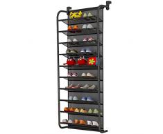 Tzamli - Scarpiera con 10 piani in metallo per cabina armadio