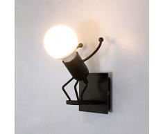 Applique da Parete LED Creativo, Moderna Lampada da Parete Interno, Industriale Applique E27 per soggiorno, camera da letto, corridoio