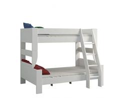 Steens for Kids Letto a Castello, Legno, Bianco, 145 x 206 x 164 cm