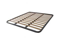 SomnusSana - Rete in Ferro Senza Piedi e Doghe in Legno cm 160x200 H4 per materasso Matrimoniale