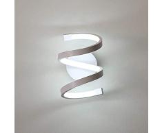 Goeco Applique LED, Lampada muro interno 18W, Lampade per scale interni Lampada da Parete spirale per Camera da letto Tromba delle scale, 6000K luce bianca fredda