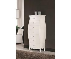 Estea Mobili - CASSETTIERA BOMBATA BIANCO OPACO - codluis 322 - 322F - come foto