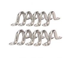 Nologo KYT-mia Confezione da 10 Rilievo dellocchio, Cinghie degli Occhi, Lega Giù, Kayak Deck Loops, Lega Giù Punto di Ancoraggio, Anello di valletto for Kayak Canoa Rigging