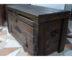 Decocraft Scarpiera in legno box armadio armadietto porta corridoio pino sedere Storage Bench (WD2)