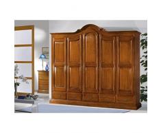 Estea Mobili - ARMADIO 5 ANTE LEGNO MASSELLO - L 294 P 60 H 240 country provenzale - 473A - Come foto