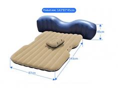 Koyoso Letto Gonfiabile Auto Materasso Ad Aria Macchina Materassino Airbed Accessorio di Sedile Posteriore Cachi