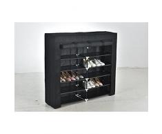 Iseaa Scarpiera Salvaspazio Scaffale a 12 Ripiani a Capazita Fino a 36 Paia di Scarpe Cabina GuarderobaPortascarpe Mobiletto Armadio in Tessuto Impermeabile 114,5x30x106 cm