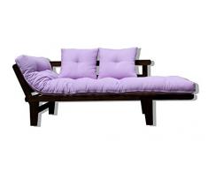 Divano-letto Sésamo, Wengè, Violet Futon, 200x82x32 cm.
