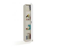 13Casa - Kawai A1 - Armadio multiuso. Dim: 37x37x180 h cm. Col: Bianco. Mat: Melamina.