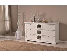 CASSETTONE CASSETTIERA CREDENZA MOBILE MODERNO LACCATO BIANCO LUCIDO