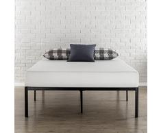 Zinus Van 40,6CM Letto struttura con piano in metallo con angolo arrotondato/ Base del materasso/ Non sono necessarie le molle/ Bed in a box/ Montaggio facile/ 140 x 190 cm