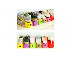 Organizzatore Salvaspazio Scarpe Multicolore Regolabile Salvaspazio Ideale per Scarpiera/Armadio/Mobili Set da 8 Pezzi