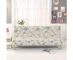HM&DX Elastico Fodera per divano letto,Poliestere Con stampa floreale Resistente alle macchie Completa pieghevole Fodera per futon Mobili coperture-T 63-75in