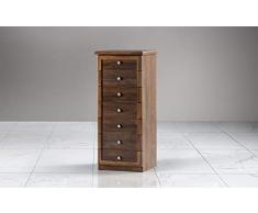 Dafne Italian Design Settimino con 7 cassetti. Effetto Noce (cm. 57 x 48 x 131h)