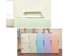Armadietto di immagazzinaggio del cassetto di plastica, gabinetto di rifinitura dei bambini dell'armadio del bambino, cassettone, gabinetto ideale del cubo dell'organizzatore di stoccaggio 48 * 38 * 1