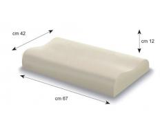 Materassimemory.eu - Cuscino in Memory Foam Cervicale Doppia Onda Misura 67x42x 10/12 cm Circa Anallergico Anti acaro Guanciale Memory Made in Italy