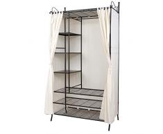 SONGMICS Armadio Cabina Guardaroba Appendiabiti in Acciaio con Copertura 210 x 58 x 108 cm RTG04H