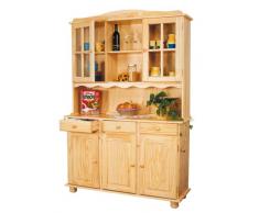 Inter Link Credenza Rustico Buffet Pino Massiccio Verniciato, Naturale