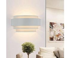 Glighone Applique da Parete Interni Lampada a Muro Applique LED Moderne in Metallo 5W per Decorazione Soggiorno Camera da Letto Bagno Colore Bianco Caldo