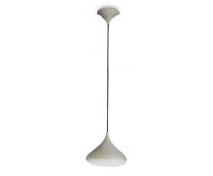 Philips Lighting Lampadario, Design Moderno Cucina, Camera da Letto, Salotto, Forma a Goccia, Diametro 25 cm, Materiale Sintetico, 1 Lampadina Inclusa da 15 W, Beige