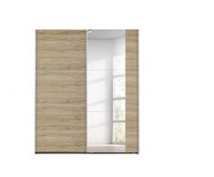 Rauch Möbel Santiago Armadio con Ante scorrevoli, Legno, Rovere Sanremo Chiaro, BxHxT: 175x210x59 cm