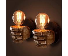 NIUYAO Industriale Lampade da Parete Illuminazione a Mano Vintage Mini Luce a Muro Illuminazione per Interni-Marrone