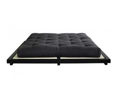 KARUP VivereZen - Letto in Pino scandinavo massello - Dock Nero 160x200 cm (Esterne 173x213) con doghe
