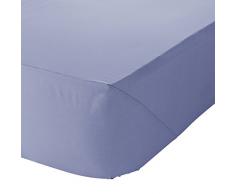 Catherine Lansfield - Lenzuolo con angoli elasticizzati, in tessuto misto poliestere e percalle di cotone, per letto matrimoniale, colore: Fiordaliso
