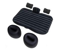 Letto Gonfiabile Per Auto, Materasso Gonfiabile Per Scarico Posteriore Auto Affollato Materasso Gonfiabile Per Auto Suv, Con Pompa DAria E Custodia, Per Escursionismo In Campeggio AllAperto,Black