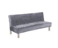 Spessa peluche colore solido copridivano Slipcover piena copertura divano letto pieghevole senza braccioli divano futon di mobili posti Protector cover