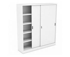 Icam Armadio in Metallo ad Ante scorrevoli 120x45x200 Grigio